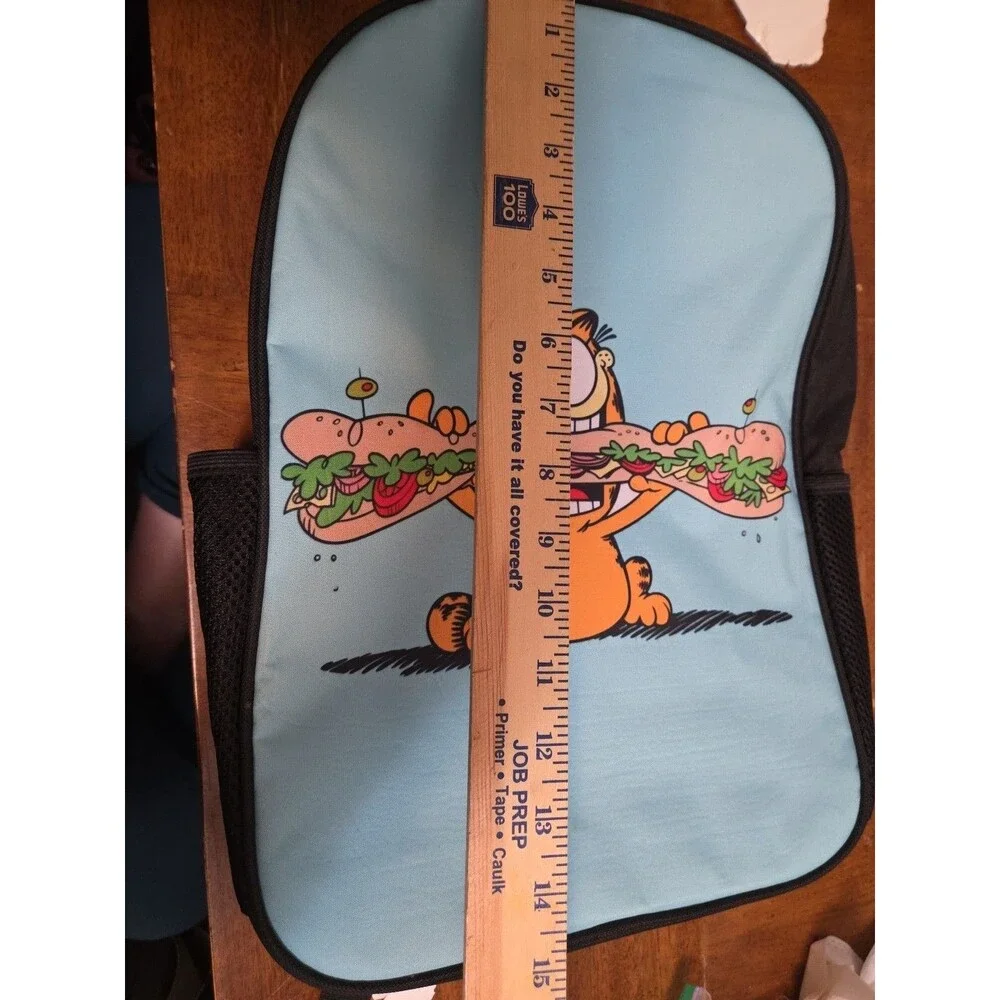 Garfield Backpack Laptop Bag Fruugo Eating Sandwich Pockets